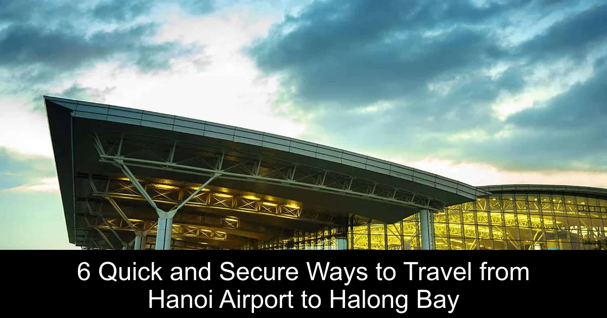6 Quick and Secure Ways to Travel from Hanoi Airport to Halong Bay
