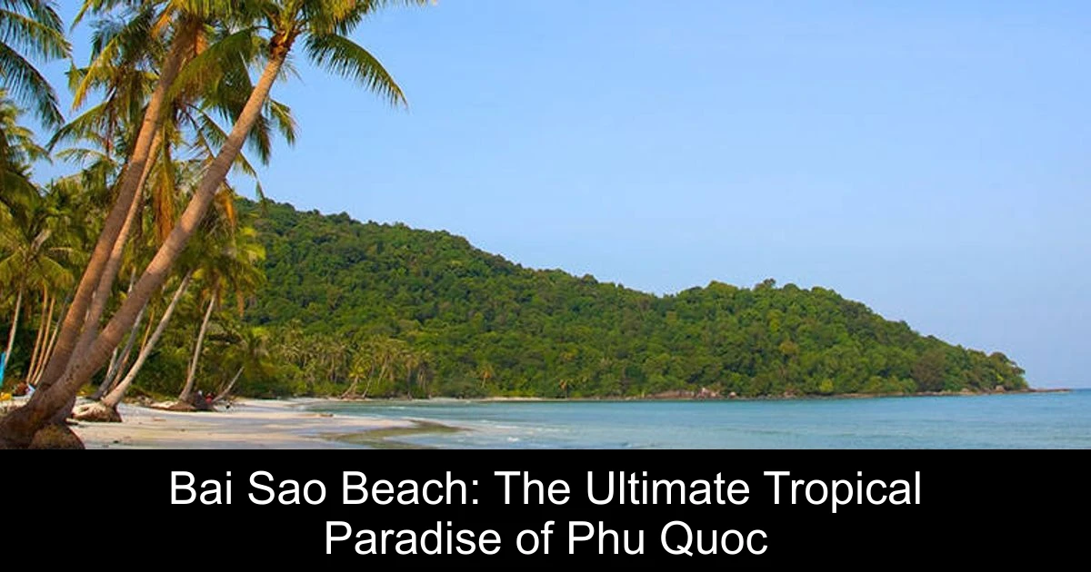 Bai Sao Beach: The Ultimate Tropical Paradise of Phu Quoc