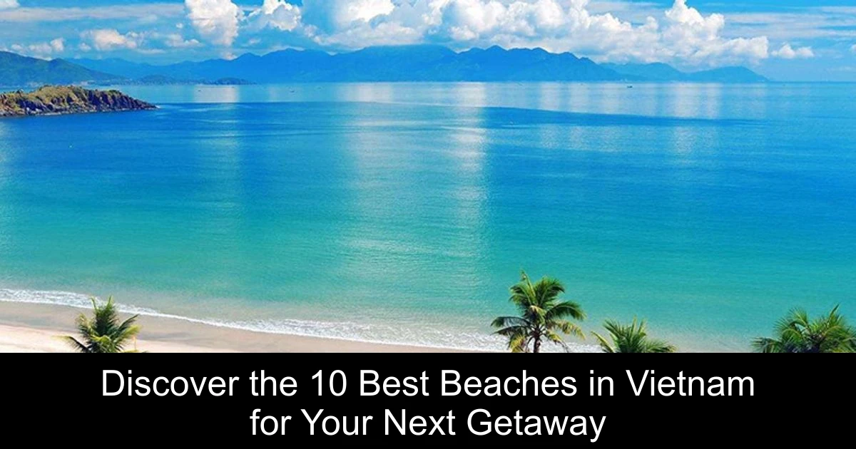 Discover the 10 Best Beaches in Vietnam for Your Next Getaway