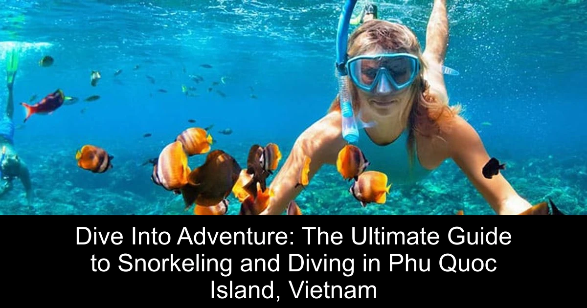 Dive Into Adventure: The Ultimate Guide to Snorkeling and Diving in Phu Quoc Island, Vietnam