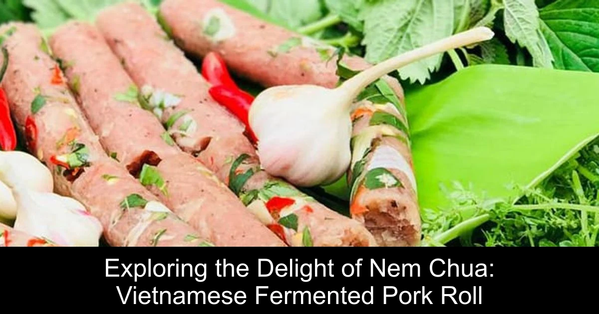Exploring the Delight of Nem Chua: Vietnamese Fermented Pork Roll