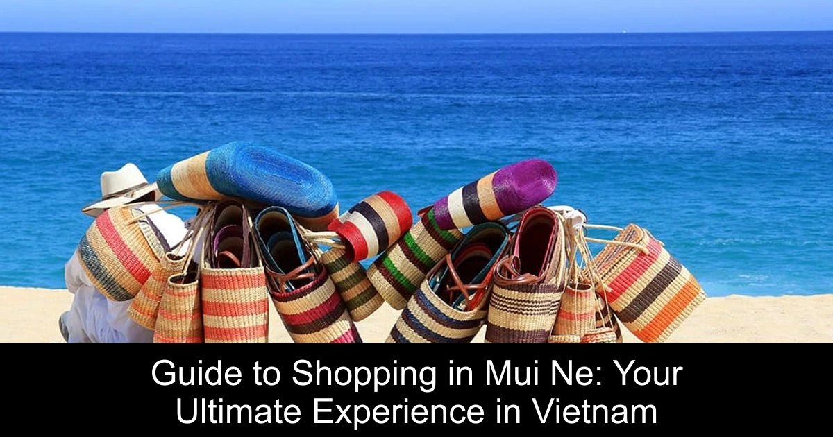 Guide to Shopping in Mui Ne: Your Ultimate Experience in Vietnam