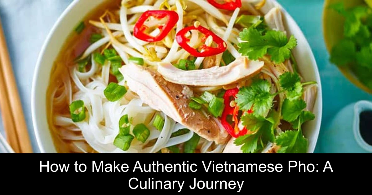 How to Make Authentic Vietnamese Pho: A Culinary Journey