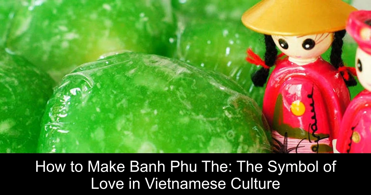 How to Make Banh Phu The: The Symbol of Love in Vietnamese Culture